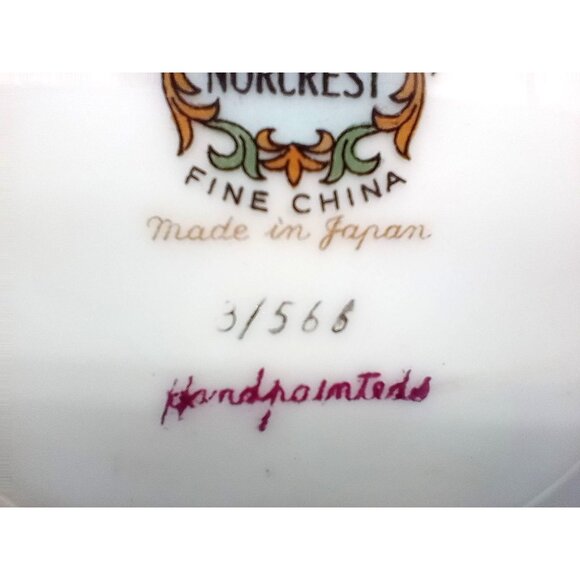 Norcrest Pine Cone Needles Hand painted Saucer Vintage 6 Inch Replacement 3/566 - Picture 9 of 12